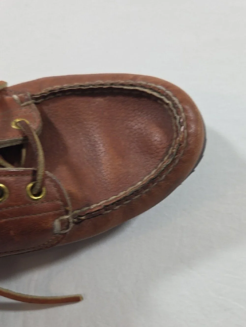 Timberland Men's Brown Leather Lace-Up Boat Shoes